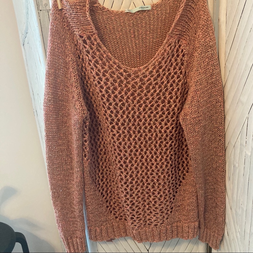 Maurices  Crocheted Patterned Sweater Large